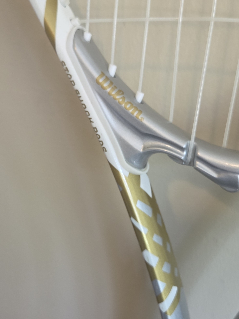 Wilson White Tennis Racket Wall Display with Red String Accent - Picture 8 of 8